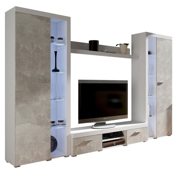 Mobilier living Rokara XL (Alb) (fără iluminat). 1058313