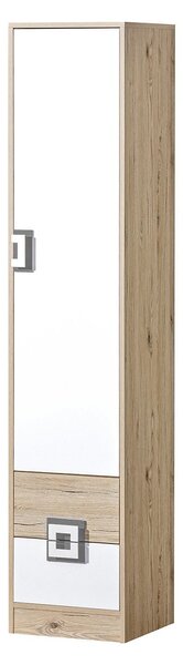 Dulap cu rafturi Niles NI05 (stejar deschis + alb). 1058373