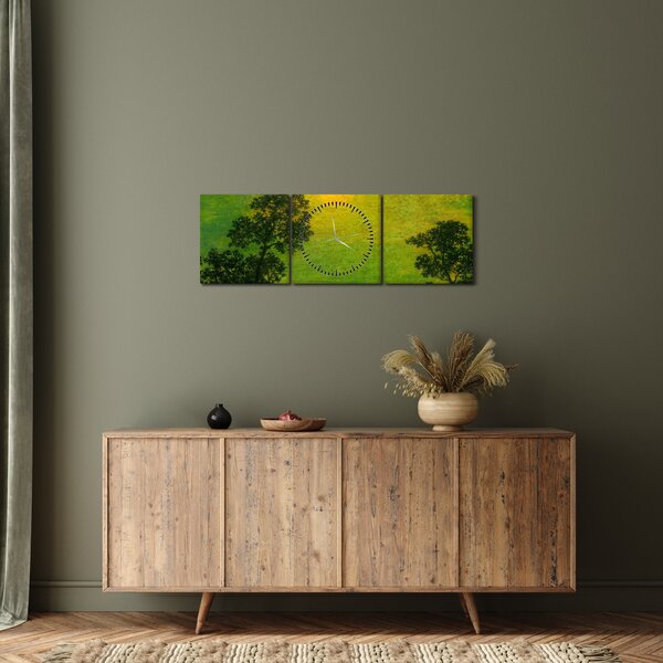 Tablou - Imitator of Ralph Albert Blakelock, Moonlight, reproducere (cu ceas) (90x30 cm)