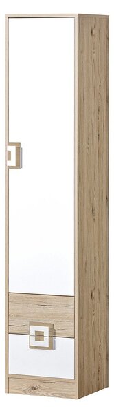 Dulap cu rafturi Niles NI05 (stejar deschis + alb). 1058373