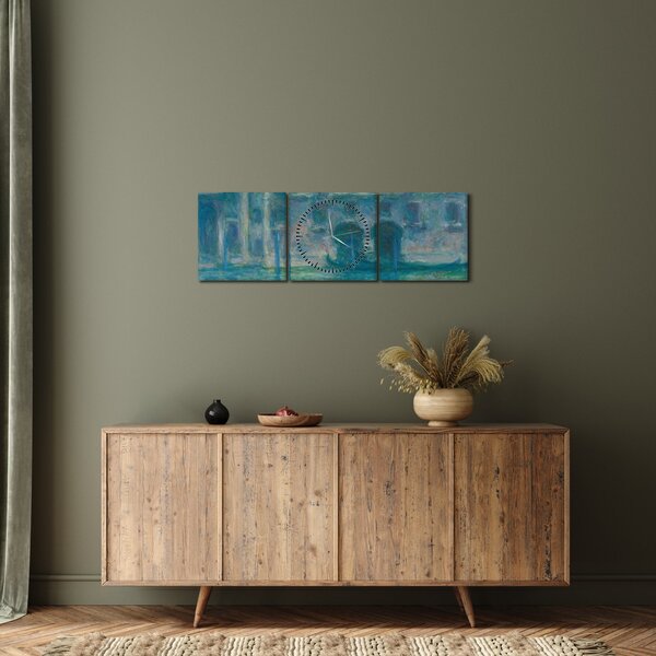Tablou - Claude Monet, Palazzo da Mula, Venice, reproducere (cu ceas) (90x30 cm)