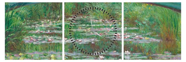 Tablou - Claude Monet, The Japanese Footbridge, reproducere (cu ceas) (90x30 cm)
