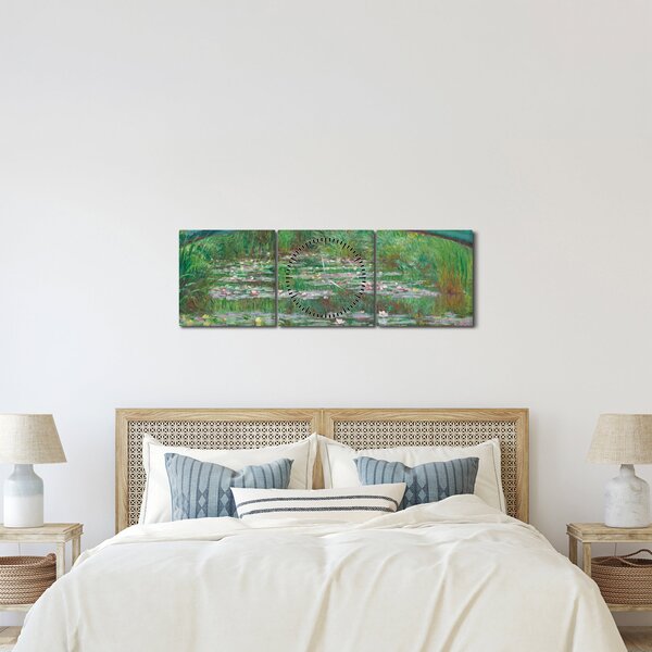 Tablou - Claude Monet, The Japanese Footbridge, reproducere (cu ceas) (90x30 cm)