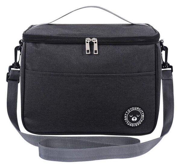 Geantă termică pentru transportul alimentelor, LUNCH BOX, 29x20x21 cm, negru, Ecarla