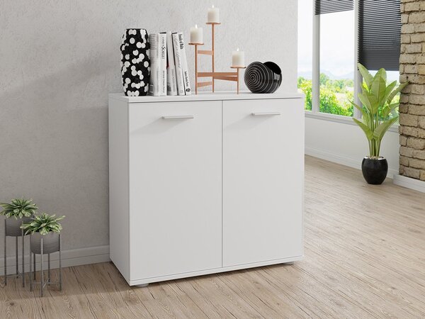 Comodă cu două uși Claudia 3 2T (Alb). 1059363