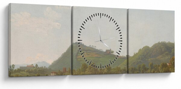 Tablou - Simon Denis, View Near Naples, reproducere (cu ceas) (90x30 cm)