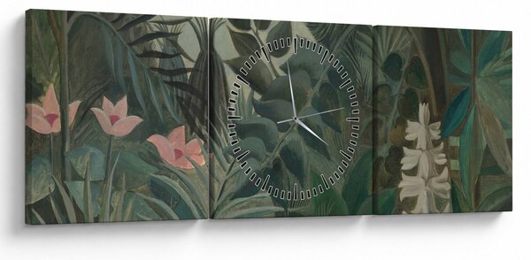 Tablou - Henri Rousseau, The Equatorial Jungle, reproducere (cu ceas) (90x30 cm)