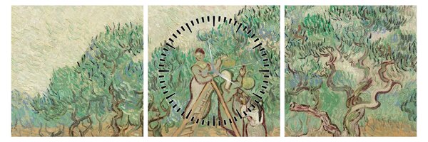Tablou - Vincent van Gogh, The Olive Orchard, reproducere (cu ceas) (90x30 cm)
