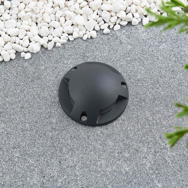Lindby Huban lampă LED aplicare sol, trei fluxuri, Negru, Metal, Modern
