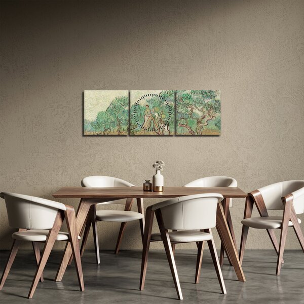 Tablou - Vincent van Gogh, The Olive Orchard, reproducere (cu ceas) (90x30 cm)