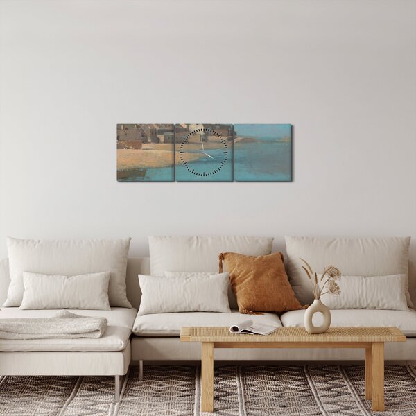 Tablou - Odilon Redon, Village by the Sea in Brittany, reproducere (cu ceas) (90x30 cm)
