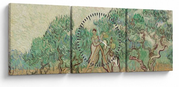 Tablou - Vincent van Gogh, The Olive Orchard, reproducere (cu ceas) (90x30 cm)