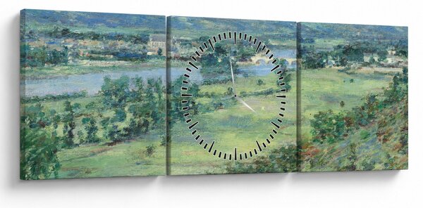 Tablou - Theodore Robinson, The Valley of the Seine, From the Hills of Giverny, reproducere (cu ceas) (90x30 cm)