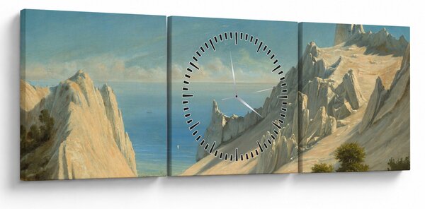 Tablou - Georg Emil Libert, View of Sommerspiret, the Cliffs of Møn, reproducere (cu ceas) (90x30 cm)