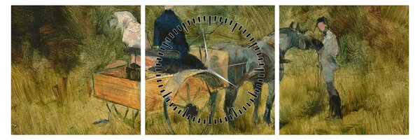 Tablou - Henri de Toulouse-Lautrec, The Trap, reproducere (cu ceas) (90x30 cm)