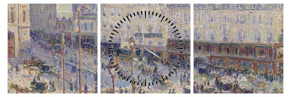 Tablou - Camille Pissarro, The Place du Havre, reproducere (cu ceas) (90x30 cm)