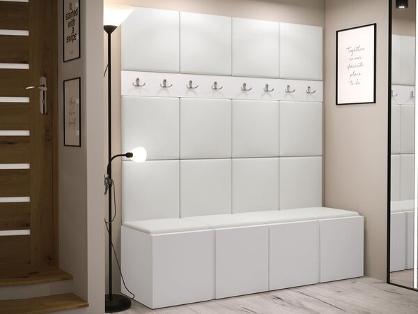 Mobilier Hol Timothy V (Alb + piele ecologică Soft 017). 1059937