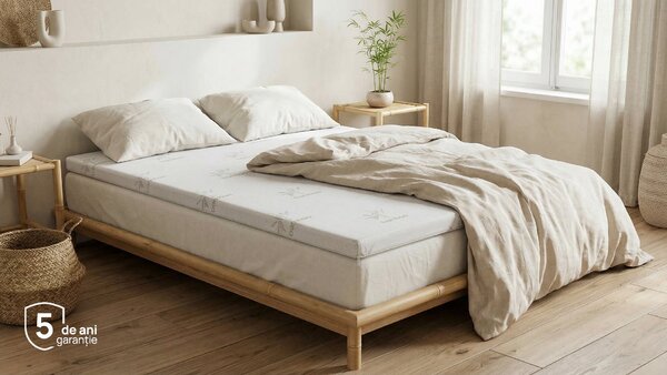 Topper saltea Sleepy, Bamboo Deluxe, 72x190x5, Moale-medie