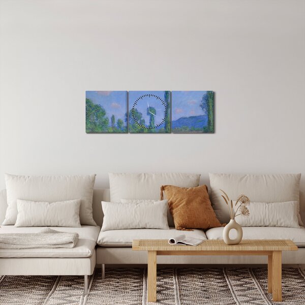 Tablou - Claude Monet, Poppy Field (Giverny), reproducere (cu ceas) (90x30 cm)