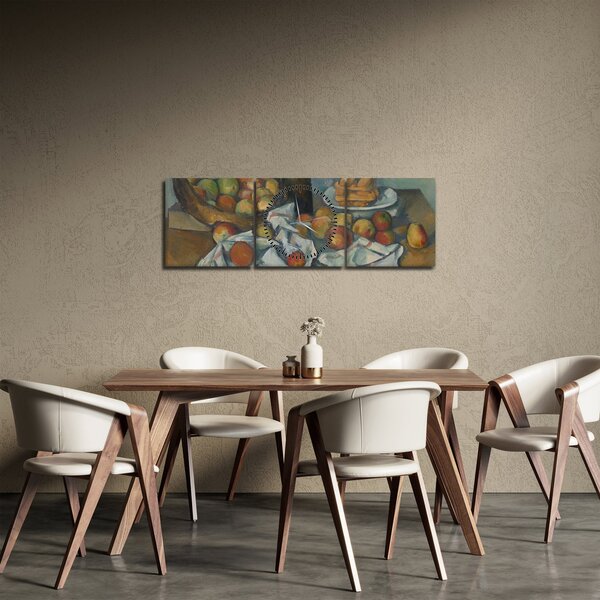 Tablou - Paul Cezanne, The Basket of Apples, reproducere (cu ceas) (90x30 cm)