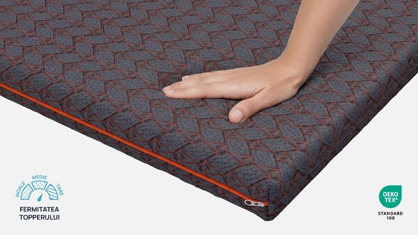 Topper saltea Sleepy, Panda Original, 90x190x6, Medie-tare
