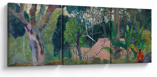 Tablou - Paul Gauguin, Te raau rahi (The Big Tree), reproducere (cu ceas) (90x30 cm)