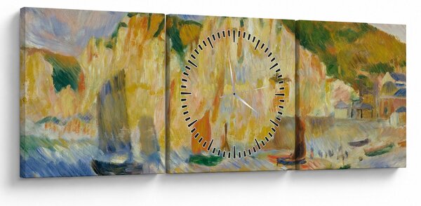 Tablou - Auguste Renoir, Sea and Cliffs, reproducere (cu ceas) (90x30 cm)