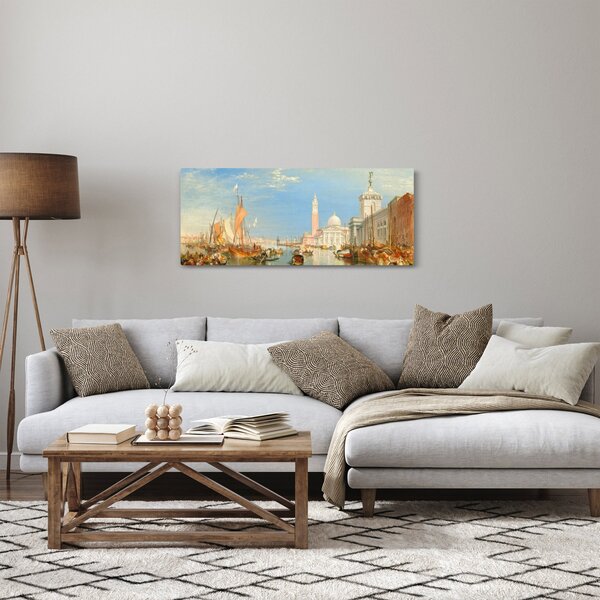Tablou - Joseph Mallord William Turner, Venice the Dogana and San Giorgio Maggiore, reproducere (120x50 cm)