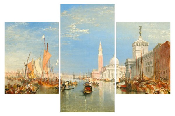 Tablou - Joseph Mallord William Turner, Venice the Dogana and San Giorgio Maggiore, reproducere (90x60 cm)