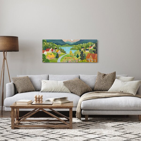 Tablou - Sat în Munți (120x50 cm)