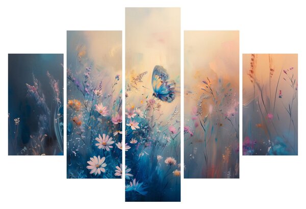 Tablou - Pajiște cu Fluture (150x105 cm)