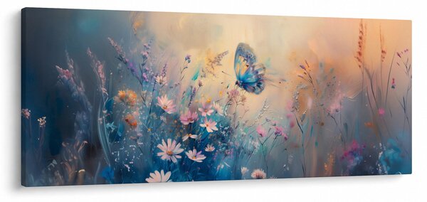 Tablou - Pajiște cu Fluture (120x50 cm)