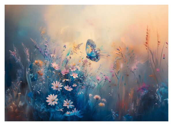 Tablou - Pajiște cu Fluture (70x50 cm)