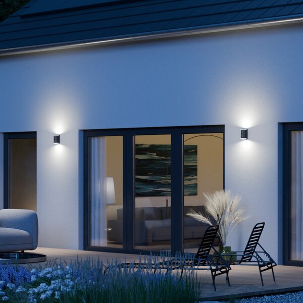 Lămpi de exterior STEINEL, L940, Negru, Balcon, Aluminiu, Modern