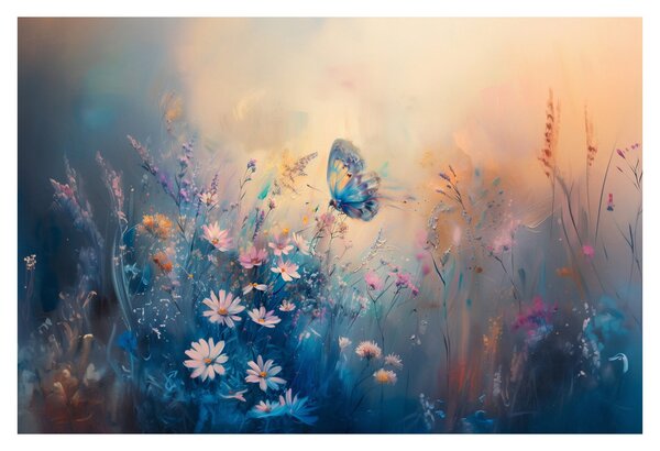Tablou - Pajiște cu Fluture (90x60 cm)