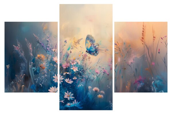 Tablou - Pajiște cu Fluture (90x60 cm)