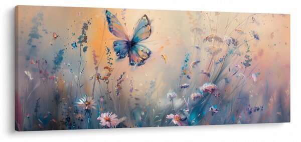 Tablou - Pajiște cu Fluture II (120x50 cm)