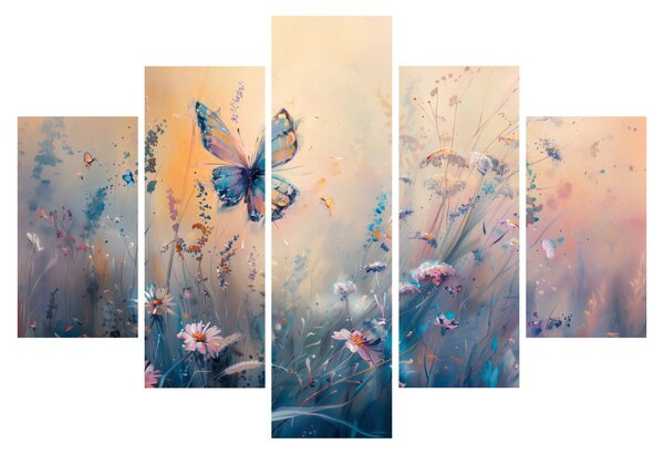 Tablou - Pajiște cu Fluture II (150x105 cm)