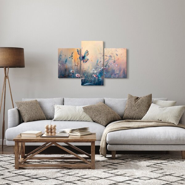 Tablou - Pajiște cu Fluture II (90x60 cm)