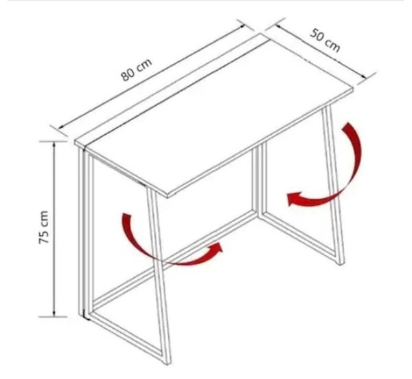 Masa pliabil cu cadru metalic Homs seria A660,80 x 50 x 75 cm,W007