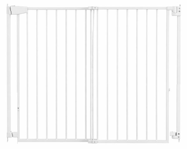 Poarta de siguranta extensibila Kidizi Medra 72 - 107 cm, montaj prin insurubare, alb