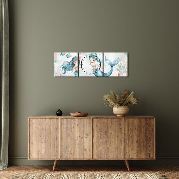 Tablou - Sirene (cu ceas) (90x30 cm)