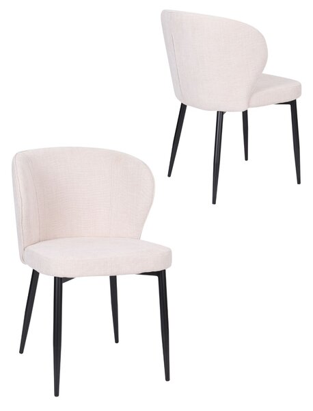 Scaun de dining Meg, picioare negre