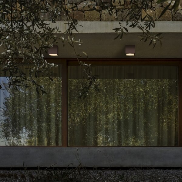 Ideal Lux - Spot exterior TECHO 1xGU10/20W/230V 9x9 cm IP54 maro
