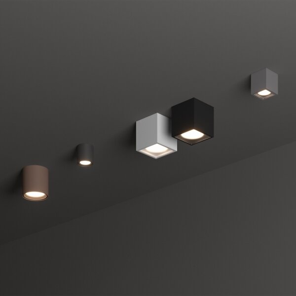 Ideal Lux - Spot exterior TECHO 1xGU10/20W/230V 9x9 cm IP54 maro