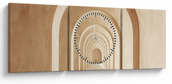 Tablou - Pasaj Bej (cu ceas) (90x30 cm)