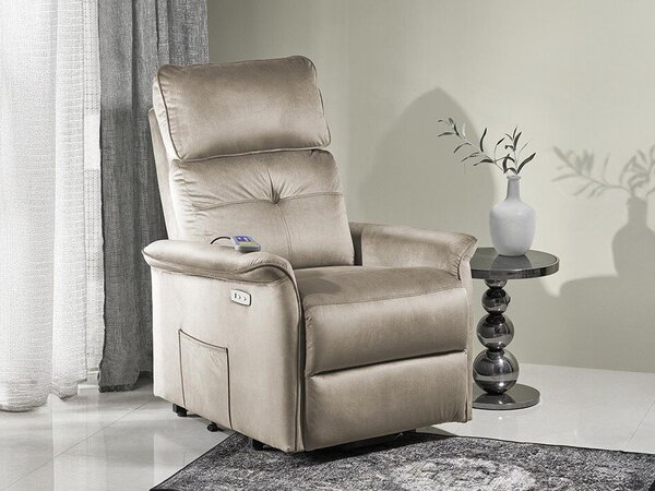 Fotoliu recliner Houston 1979, Bej, Tapiterie, 82x80x90cm, 46.6 kg