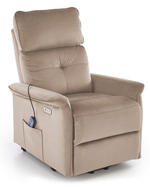Fotoliu recliner Houston 1979, Bej, Tapiterie, 82x80x90cm, 46.6 kg