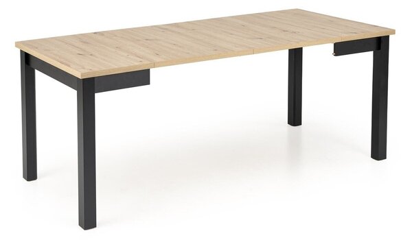 Masă Houston 2040Negru, Stejar artizan, 8x8x8cm, ExtensieExtensie, PAL laminat, PAL laminat