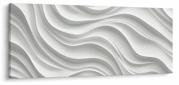 Tablou - Valuri Albe 3D (120x50 cm)
